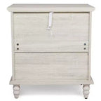 Karl Home Tables de chevet 3 tiroirs en aggloméré blanc 63 cm l.