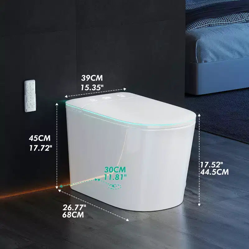 Toilettes intelligentes Dyonery, ouverture automatique du couvercle, bidet intégré, séchage à air chaud, stérilisation UV