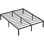 Cadre de lit en métal de 6 pouces avec rangement sous le lit, support de matelas robuste, montage facile, aucun sommier tapissier requis