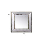 Miroir d'appoint HomeRoots 18, carré, à cadre métallique brun et verre vieilli