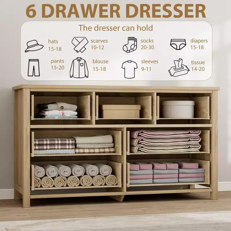 Acekool Commode 54 tiroirs effet rotin – Rangement texturé pour chambre à coucher, salon, entrée