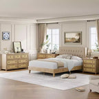 Acekool Commode 54 tiroirs effet rotin – Rangement texturé pour chambre à coucher, salon, entrée