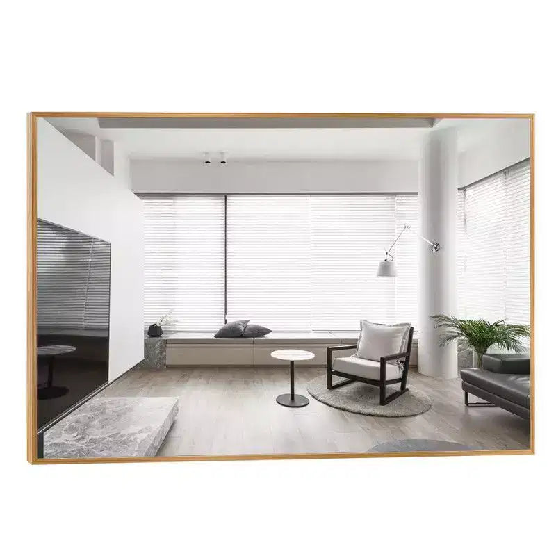PexFix 36 x 24 Miroir Cadre en Alliage d'Aluminium pour Salle de Bain Mural Rectangulaire Miroir de Courtoisie pour Salle de Bain au-dessus de l'Évier Chambre Entrée Salon en Or