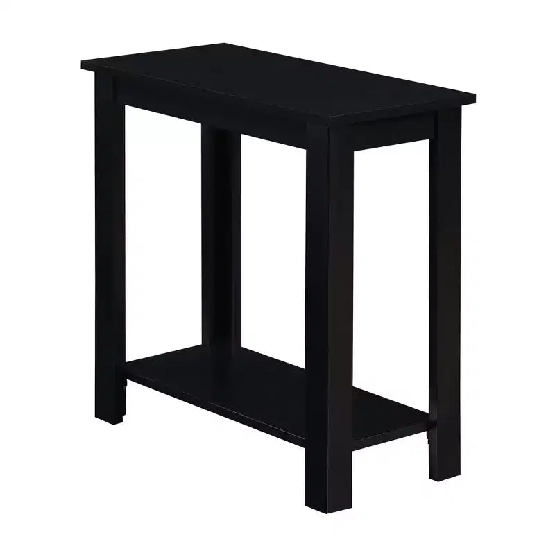 Table d'appoint HomeStock Belmont avec cadre en C et porte-revues latéral, parfaite pour les collations, les boissons, les télécommandes et le matériel de lecture