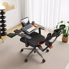 Chaise de bureau ergonomique Newtral avec repose-pieds - Fauteuil inclinable avec accoudoirs 4D - NT002+LAPD-BLACK