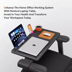 Chaise de bureau ergonomique Newtral avec repose-pieds - Fauteuil inclinable avec accoudoirs 4D - NT002+LAPD-BLACK