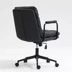 Okak Fauteuil de Bureau Mi-Dossier, Chaise de Bureau avec Accoudoirs Rembourrés et Roulettes, Chaise d'Ordinateur pour Bureau, Salle de Jeu, Étude
