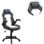 Chaise de bureau Okak réglable en hauteur, chaise de bureau rembourrée avec roulettes, chaise de jeu confortable pour le bureau, le studio, la salle de jeux