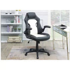 Chaise de bureau Okak réglable en hauteur, chaise de bureau rembourrée avec roulettes, chaise de jeu confortable pour le bureau, le studio, la salle de jeux