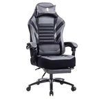 Chaise de jeu Okak à dossier haut, chaise de bureau ergonomique avec repose-pieds pliable, chaise confortable réglable en hauteur pour l'étude, la salle de jeu