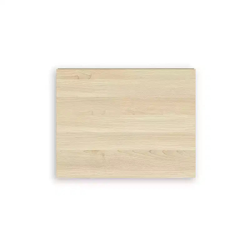 Table de chevet moderne minimaliste 2 tiroirs Signature Design by Ashley Onita, finition en bois brun naturel avec design sans poignées
