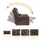 Fauteuil inclinable électrique releveur Spruce & Spring avec chauffage et massage pour personnes âgées