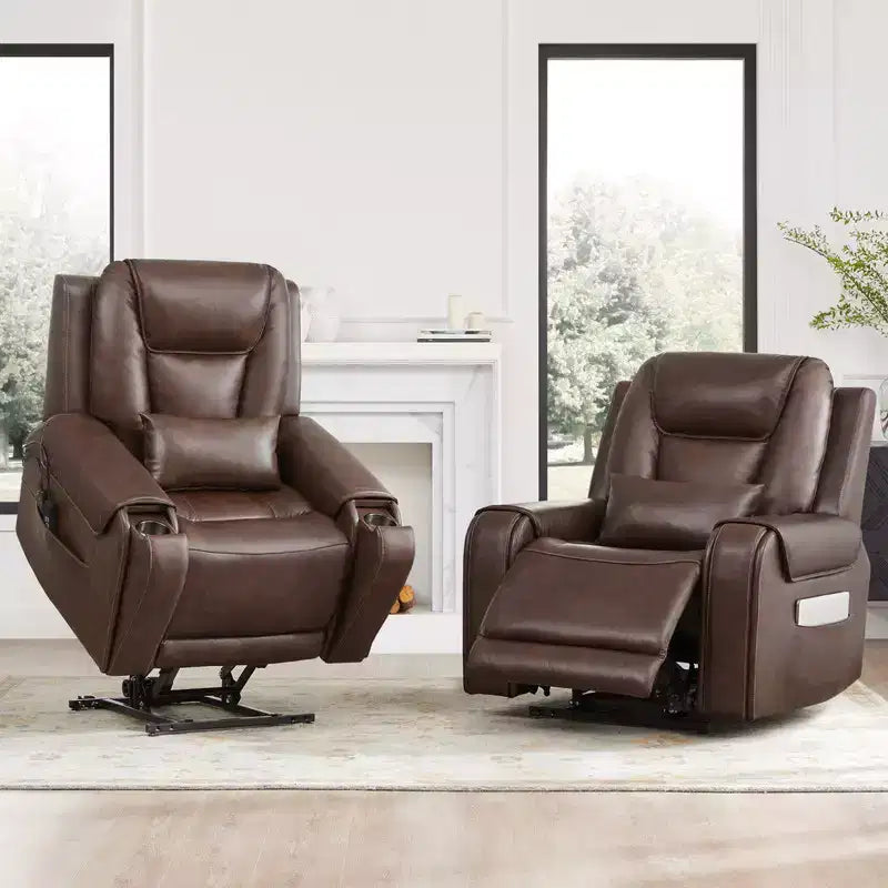 Fauteuil inclinable électrique releveur Spruce & Spring avec chauffage et massage pour personnes âgées