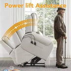Fauteuil inclinable électrique releveur Spruce & Spring avec chauffage et massage pour personnes âgées