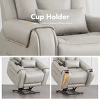 Fauteuil inclinable électrique releveur Spruce & Spring avec chauffage et massage pour personnes âgées