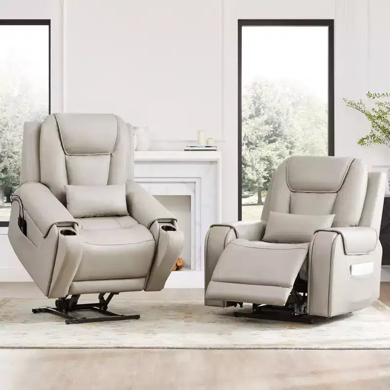 Fauteuil inclinable électrique releveur Spruce & Spring avec chauffage et massage pour personnes âgées