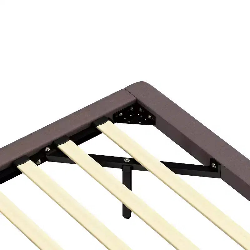 Cadre de lit plateforme pleine/grand format en similicuir avec lumières LED - ModernLuxe