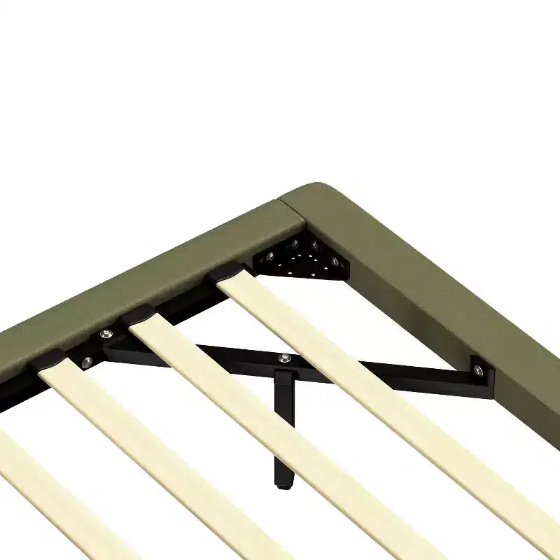Cadre de lit plateforme pleine/grand format en similicuir avec lumières LED - ModernLuxe
