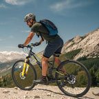 VEVOR Vélo VTT 29 pouces, Suspension Intégrale Double, Dérailleur 24 Vitesses, Freins à Disque Double, Cadre en Alliage d'Aluminium, Noir et Jaune
