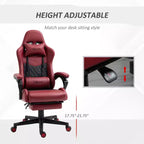 Chaise de gaming Okak High-Back avec appuie-tête, chaise d'ordinateur avec soutien lombaire et repose-pieds, chaise de bureau pour l'étude, salle de lecture