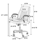 Chaise de jeu Okak avec accoudoirs, chaise croisée avec roulettes, chaise d'ordinateur rembourrée pour étude, bureau, salle de jeux