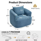 Fauteuil pivotant Okak Modern 360° avec coussin moelleux, petit fauteuil d'appoint, canapé simple pour salon, bureau, appartement