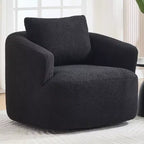 Fauteuil pivotant Okak Modern 360° avec coussin moelleux, petit fauteuil d'appoint, canapé simple pour salon, bureau, appartement