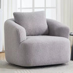 Fauteuil pivotant Okak Modern 360° avec coussin moelleux, petit fauteuil d'appoint, canapé simple pour salon, bureau, appartement