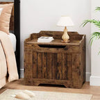 39,4 Pouces Coffre de Rangement en Bois, Coffre à Jouets avec Couvercles, Banc de Rangement d'Entrée avec Charnière de Sécurité, Supporte 158 kg, pour Salon, Chambre,, Bureau