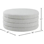 Meridian Furniture, Table basse en tissu bouclé Aphia