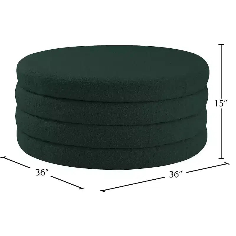 Meridian Furniture, Table basse en tissu bouclé Aphia