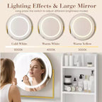 Coiffeuse de Maquillage avec Miroir Rotatif Réglable, Grande Coiffeuse de 74 cm avec 2 Tiroirs et Tabouret, Coiffeuse Moderne pour Chambre à Coucher
