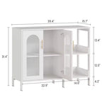 Meuble haut avec portes vitrées, buffet moderne avec étagères réglables pour l'entrée et la salle à manger