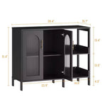 Meuble haut avec portes vitrées, buffet moderne avec étagères réglables pour l'entrée et la salle à manger