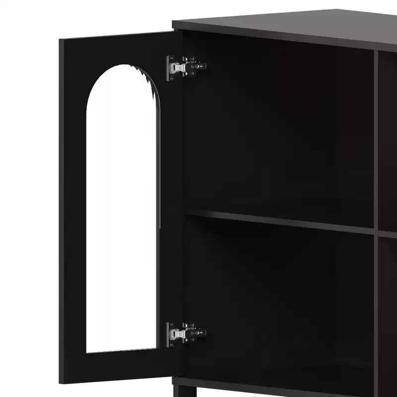 Meuble haut avec portes vitrées, buffet moderne avec étagères réglables pour l'entrée et la salle à manger