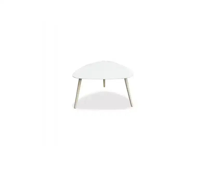 HomeStock 60 in.H White Color Kidney Aluminum Table Top End Table 2 -piece