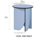 Kings Brand Furniture Table d'appoint ronde moderne Zoe, accessoire contemporain pour salon ou chambre à coucher