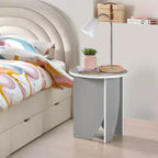 Kings Brand Furniture Table d'appoint ronde moderne Zoe, accessoire contemporain pour salon ou chambre à coucher
