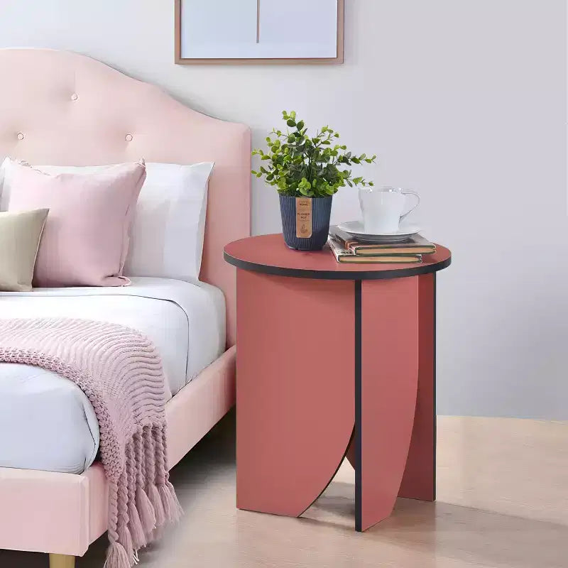 Kings Brand Furniture Table d'appoint ronde moderne Zoe, accessoire contemporain pour salon ou chambre à coucher