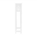 Étagère de rangement au-dessus des toilettes Alaterre Furniture Derby, 94 cm de hauteur, économiseur d'espace de salle de bain, organisateur autoportant moderne pour articles de toilette et serviettes, blanc