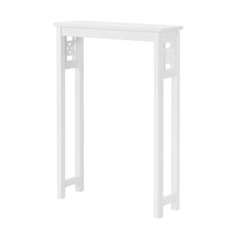 Étagère de rangement au-dessus des toilettes Alaterre Furniture Derby, 94 cm de hauteur, économiseur d'espace de salle de bain, organisateur autoportant moderne pour articles de toilette et serviettes, blanc