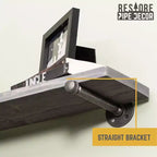 Étagères RESTORE Riverstone Grey de 91 cm avec supports droits par Pipe Decor
