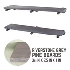 Étagères RESTORE Riverstone Grey de 91 cm avec supports droits par Pipe Decor