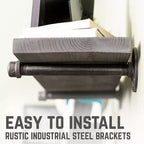 Étagères RESTORE Riverstone Grey de 91 cm avec supports droits par Pipe Decor