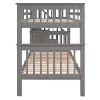 Lits superposés jumeaux Stairway pour enfants, cadre de lit superposé avec tiroirs de rangement et rampe de sécurité pour chambre à coucher et dortoir
