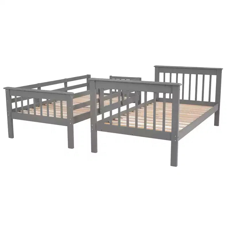 Lits superposés jumeaux Stairway pour enfants, cadre de lit superposé avec tiroirs de rangement et rampe de sécurité pour chambre à coucher et dortoir