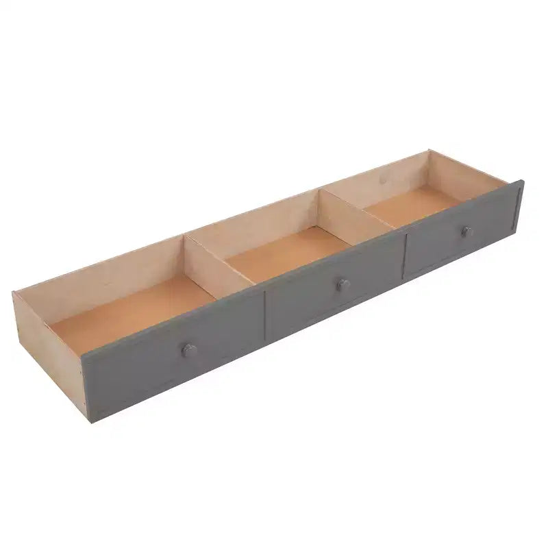 Lits superposés jumeaux Stairway pour enfants, cadre de lit superposé avec tiroirs de rangement et rampe de sécurité pour chambre à coucher et dortoir