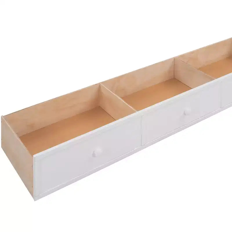 Lits superposés jumeaux Stairway pour enfants, cadre de lit superposé avec tiroirs de rangement et rampe de sécurité pour chambre à coucher et dortoir