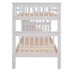 Lits superposés jumeaux Stairway pour enfants, cadre de lit superposé avec tiroirs de rangement et rampe de sécurité pour chambre à coucher et dortoir