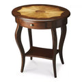 HomeRoots 25 Brown Wood Oval Coffee Table With Drawer And Shelf